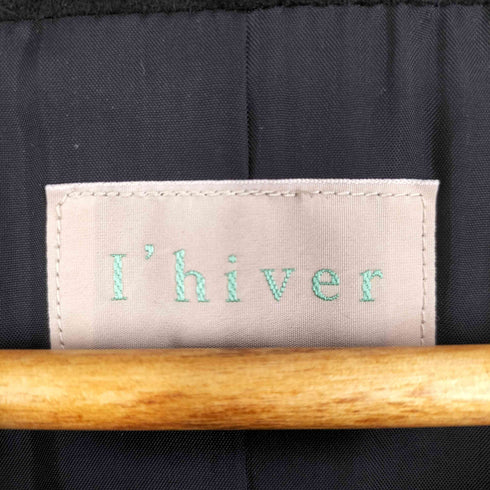 I HIVER カシミヤ100 ノーカラーコート レディース