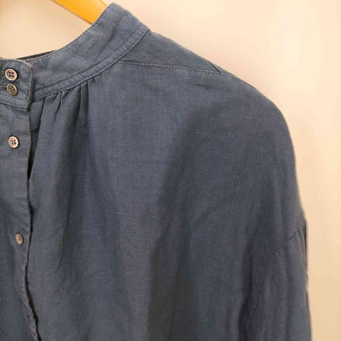 ネストローブ nest Robe バンドカラーリネンシャツ レディース F