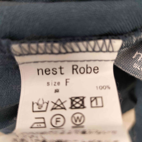 ネストローブ nest Robe バンドカラーリネンシャツ レディース F
