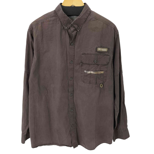 コロンビア Columbia リアルツリーカモ ワンポケットL/Sボタンダウンシャツ 裏地メッシュ メンズ