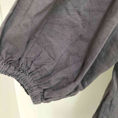 ネストローブ nest Robe 柄切替リネンブラウス レディース F