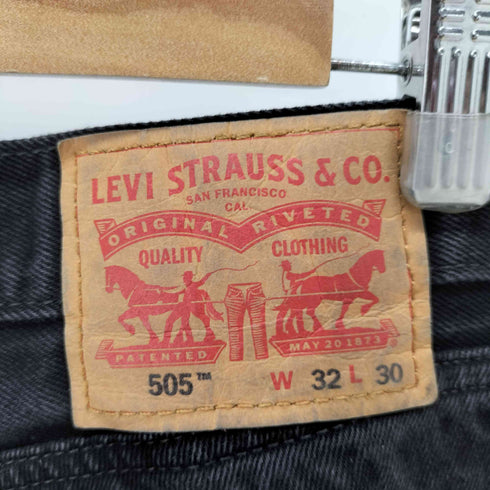 リーバイス Levis 505 ストレートブラックデニムパンツ メンズ W32 L30
