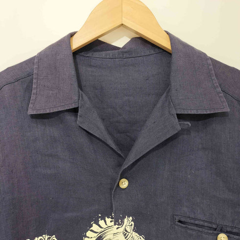 ゴールデンベアー Golden bear 貝殻 オープンカラーシャツ メンズ
