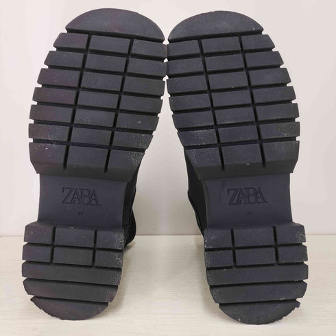 ザラ ZARA ブロックヒール ショートブーツ レディース JPN:24