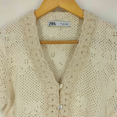 ザラ ZARA クロシェカーディガン レディース import:L