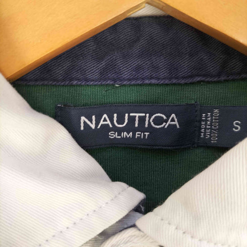 ノーティカ NAUTICA SLIM FIT ロゴ刺繍 ラガーシャツ ポロシャツ メンズ import:S
