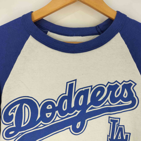 MLB チームロゴ プリント 七分丈 ラグランスリーブ カットソー Tシャツ メンズ