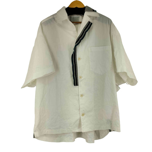 カラー kolor 22SS Rib Docking S/S Shirts ドッキングストライプシャツ メンズ JPN:4