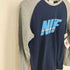 ナイキ NIKE 00s フロントラバーロゴプリント バイカラーラグランL/Sカットソー Y2K レディース JPN:M