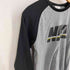 ナイキ NIKE 00s フロントラバーロゴプリント バイカラーラグランL/Sカットソー Y2K レディース JPN:M