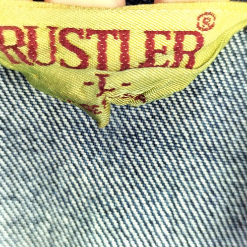 ラスラー RUSTLER USA製 13OZ デニムジャケット メンズ import:L