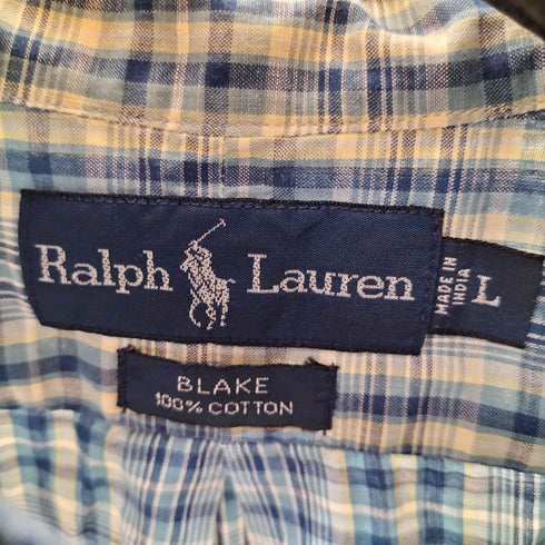 ポロバイラルフローレン Polo by RALPH LAUREN BLAKE BD チェック長袖シャツ メンズ import:L