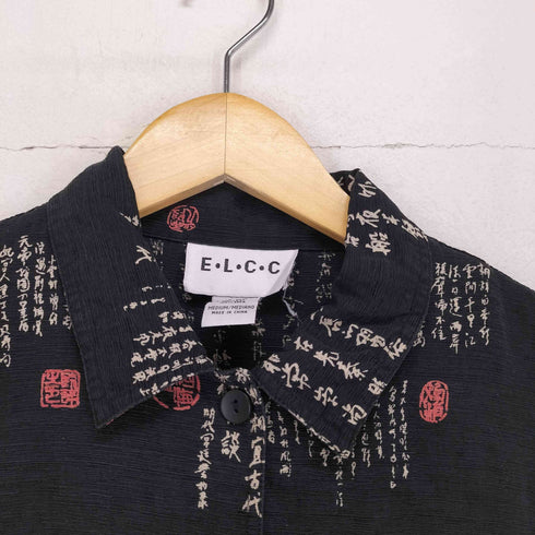 ELCC 御朱印デザインシルクシャツ レディース