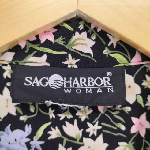 サグハーバー SAG HARBOR フラワー柄開襟シャツ レディース
