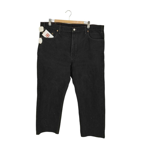 リーバイス Levis USA製 ボタン裏511刻印 505 後染め ブラック デニムパンツ メンズ 42inch