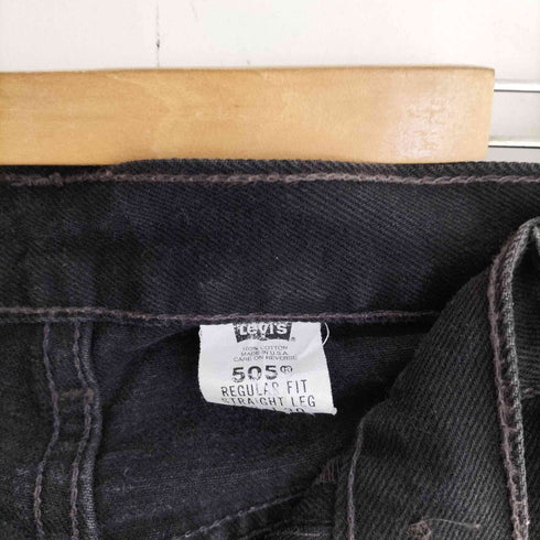リーバイス Levis USA製 ボタン裏511刻印 505 後染め ブラック デニムパンツ メンズ 42inch