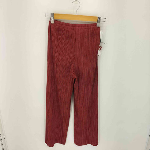 プリーツプリーズイッセイミヤケ PLEATS PLEASE ISSEY MIYAKE 90S~00S 綾織生地柄転写プリント プリーツパンツ レディース JPN:1
