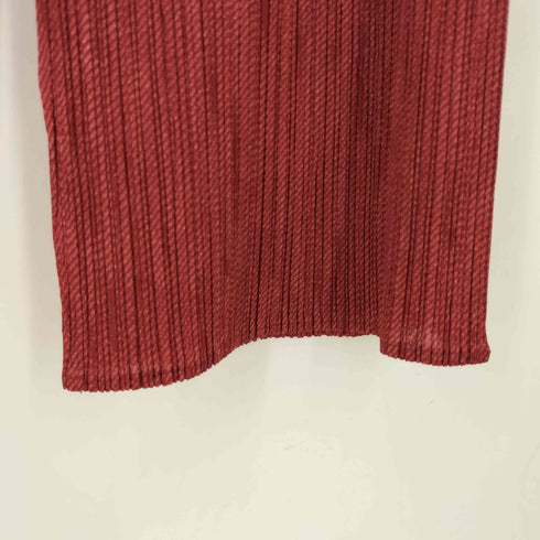 プリーツプリーズイッセイミヤケ PLEATS PLEASE ISSEY MIYAKE 90S~00S 綾織生地柄転写プリント プリーツパンツ レディース JPN:1