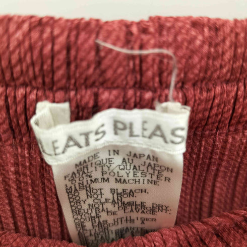 プリーツプリーズイッセイミヤケ PLEATS PLEASE ISSEY MIYAKE 90S~00S 綾織生地柄転写プリント プリーツパンツ レディース JPN:1