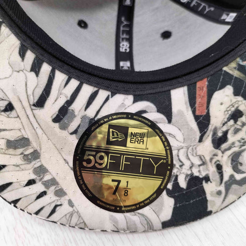 ニューエラ NEW ERA 9FIFTY 浮世絵 相馬の古内裏 ブラック 小紋バイザー 6パネルキャップ メンズ 7 1/8