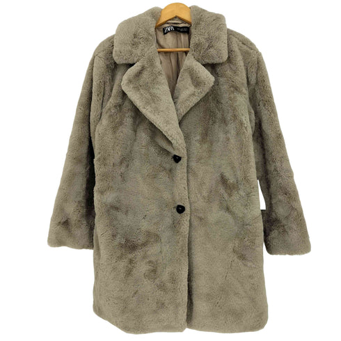 ザラ ZARA フェイクファーコート レディース import:M