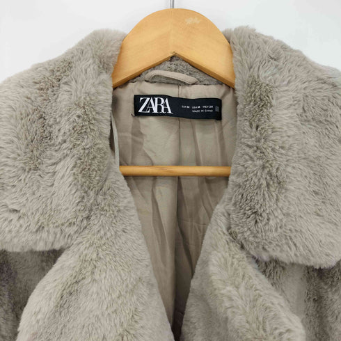 ザラ ZARA フェイクファーコート レディース import:M