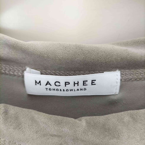 マカフィー MACPHEE トリアセテートポリエステルベロア ハーフスリーブプルオーバー レディース S
