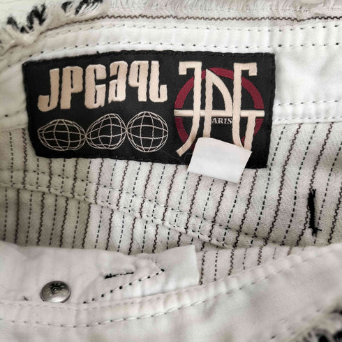 ジャンポールゴルチエ Jean Paul GAULTIER 裏地ストライプ ヘリンボーン セミフレアパンツ メンズ 40