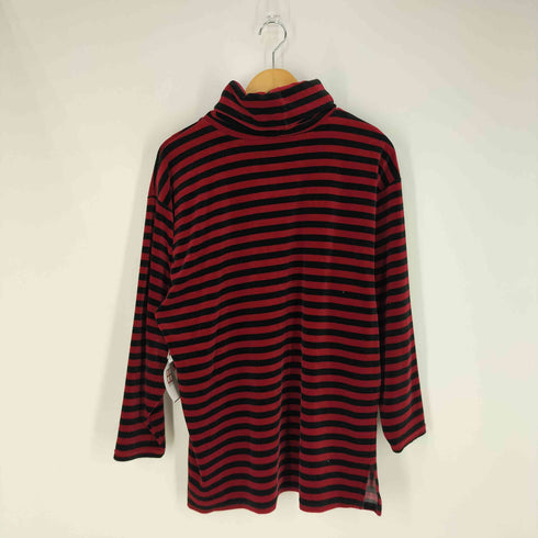 SAG HARBOR ボーダー ベロア タートルネック トップス メンズ import:L