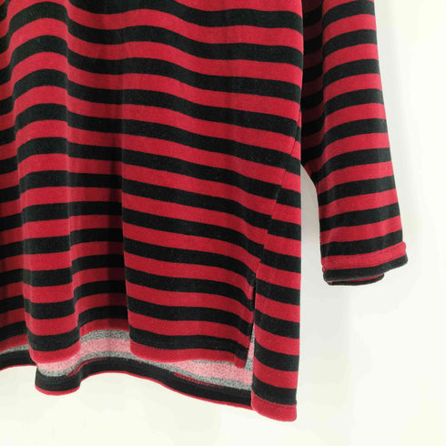 SAG HARBOR ボーダー ベロア タートルネック トップス メンズ import:L