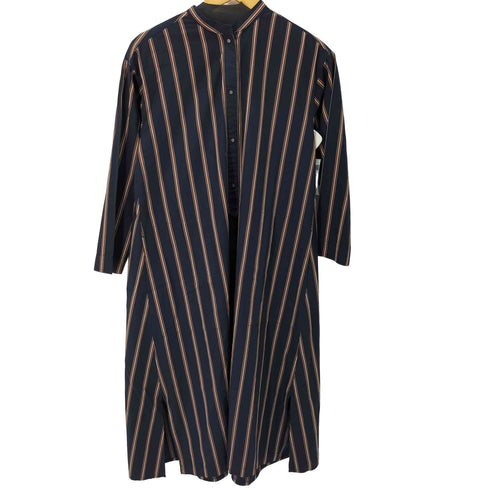 プレインピープル PLAIN PEOPLE ストライプシャツワンピース バンドカラー レディース JPN:2
