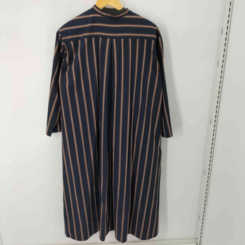 プレインピープル PLAIN PEOPLE ストライプシャツワンピース バンドカラー レディース JPN:2