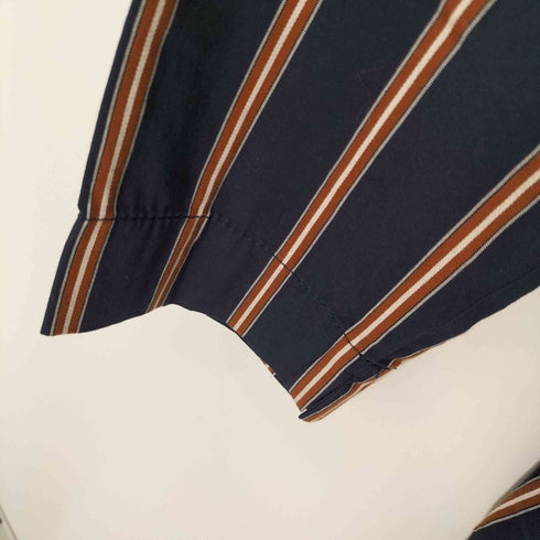 プレインピープル PLAIN PEOPLE ストライプシャツワンピース バンドカラー レディース JPN:2