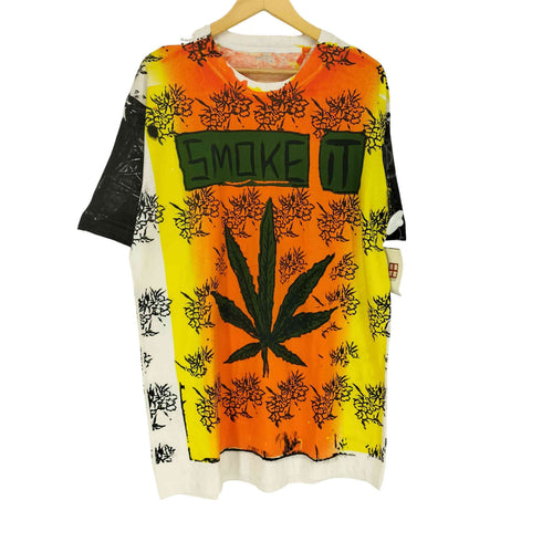 90s シングルステッチ モスキートヘッド SMOKE IT クルーネックTシャツ メンズ