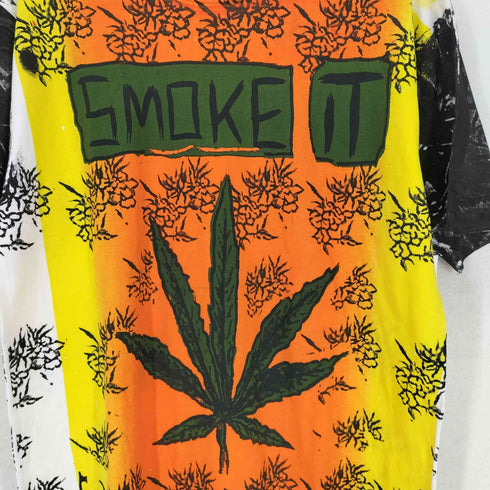 90s シングルステッチ モスキートヘッド SMOKE IT クルーネックTシャツ メンズ