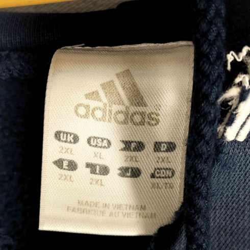 アディダス adidas リメイク ダメージ加工 パフォーマンスロゴ プルオーバーパーカー メンズ import:XXL