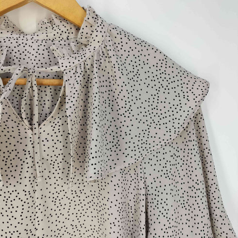 ナチュラルビューティーベーシック NATURAL BEAUTY BASIC フリルカラープリントブラウス レディース JPN:M