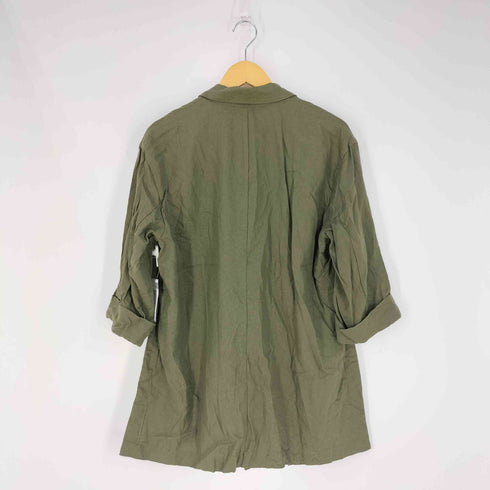 ザラ ZARA LINEN BLEND DOUBLE BREASTED BLAZER レディース import:M