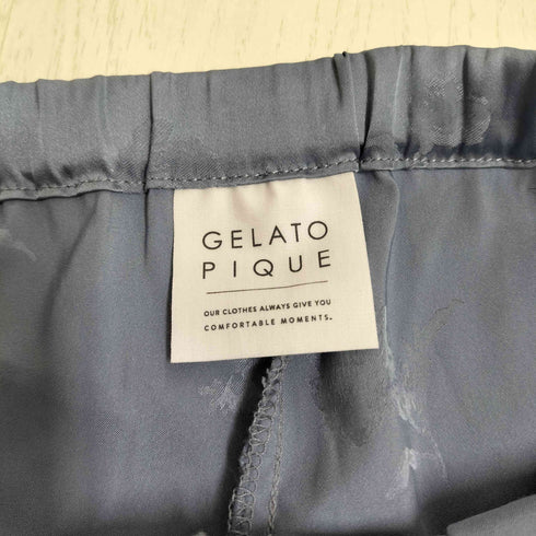 ジェラートピケ gelato pique サテンフラワージャガードロングパンツ レディース ONE SIZE