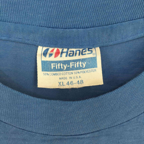ヘインズ Hanes fifty-fifty MADE IN USA LAKE WAPOGASSET プリントクルーネックTシャツ メンズ import:XL
