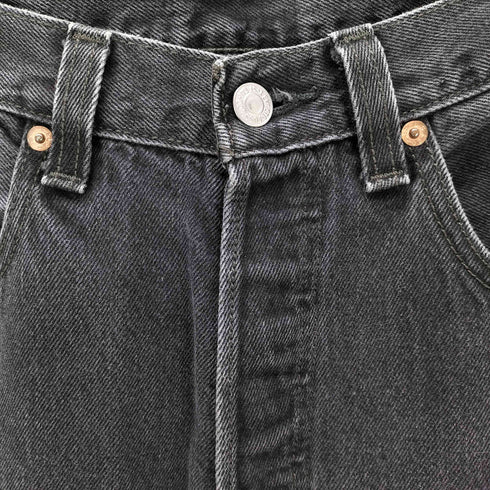 リーバイス Levis メキシコ製 501 ストレートデニムパンツ ブラックデニム メンズ 32/34
