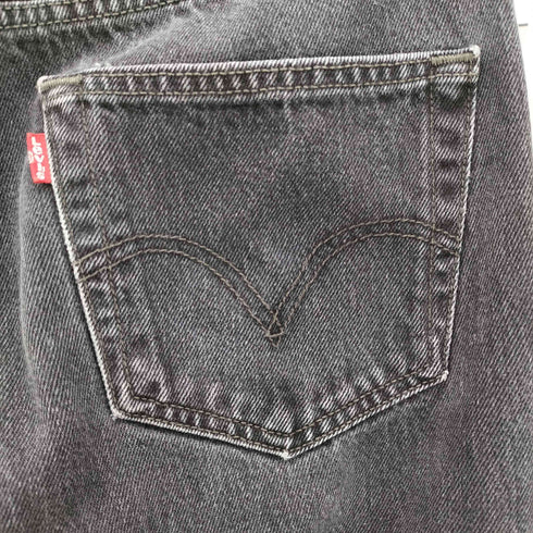 リーバイス Levis メキシコ製 501 ストレートデニムパンツ ブラックデニム メンズ 32/34