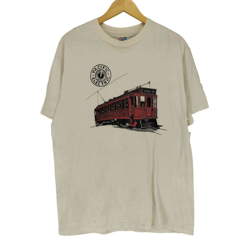 ヘインズ Hanes 90s シングルステッチ PACIFIC ELECTRIC 両面プリントクルーネックTシャツ メンズ JPN:L