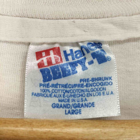 ヘインズ Hanes 90s シングルステッチ PACIFIC ELECTRIC 両面プリントクルーネックTシャツ メンズ JPN:L
