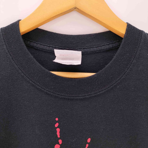 ヘインズ Hanes 90s-00s スマイリーガンショット ぶち抜き プリントクルーネックTシャツ 裾袖ダブル スマイル メンズ JPN:M