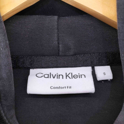 シーケーカルバンクライン ck Calvin Klein ラバーボックスロゴプルオーバーパーカー レディース import:S
