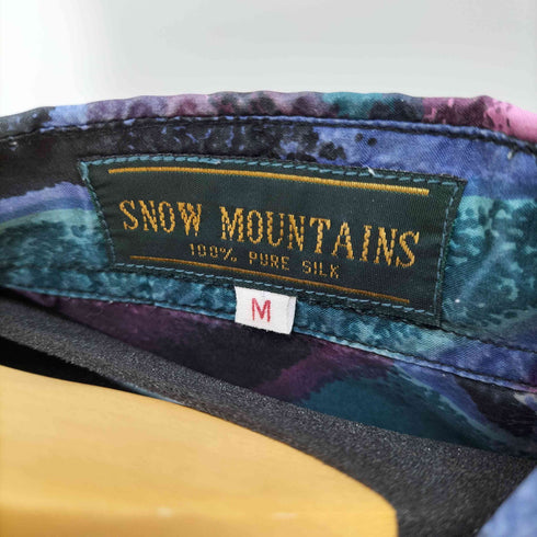 SNOW MOUNTAINS シルク100% S/Sシャツ マルチカラー メンズ import:M