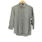 ナノユニバース NANO universe FRENCH LINEN ストライプ7分丈シャツ メンズ JPN:L