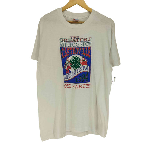 ヘインズ Hanes 90s シングルステッチ THE GREATEST ARTICHOKE SHOW クルーネックTシャツ メンズ JPN:L