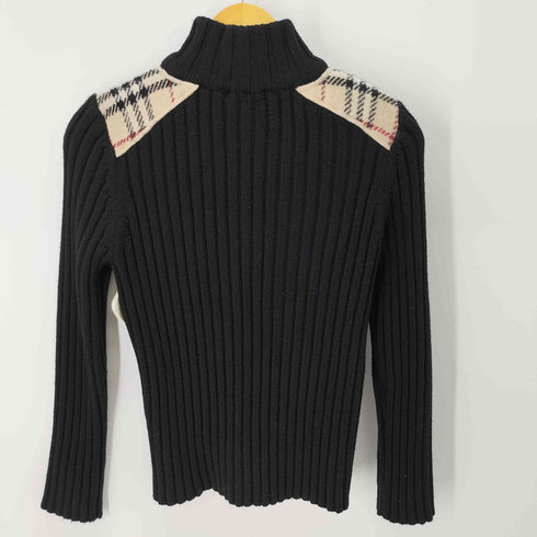 バーバリーロンドン BURBERRY LONDON ドライバーズニット ショルダーバーバリーチェック レディース US:0-2
